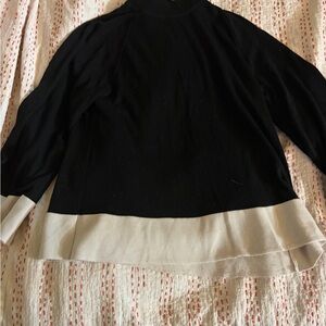 Victoria Beckham for Target Black and Cream Turtleneck Sweater